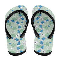 Hawaii Anthurium Tiare Pikake Lei Flip Flops Omaomao Lauhala Art Pattern