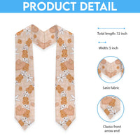 Hawaii Anthurium Tiare Pikake Lei Graduation Stole Alani Lauhala Art Pattern LT01 - Polynesian Pride