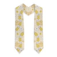Hawaii Anthurium Tiare Pikake Lei Graduation Stole Melemele Lauhala Art Pattern LT01 - Polynesian Pride