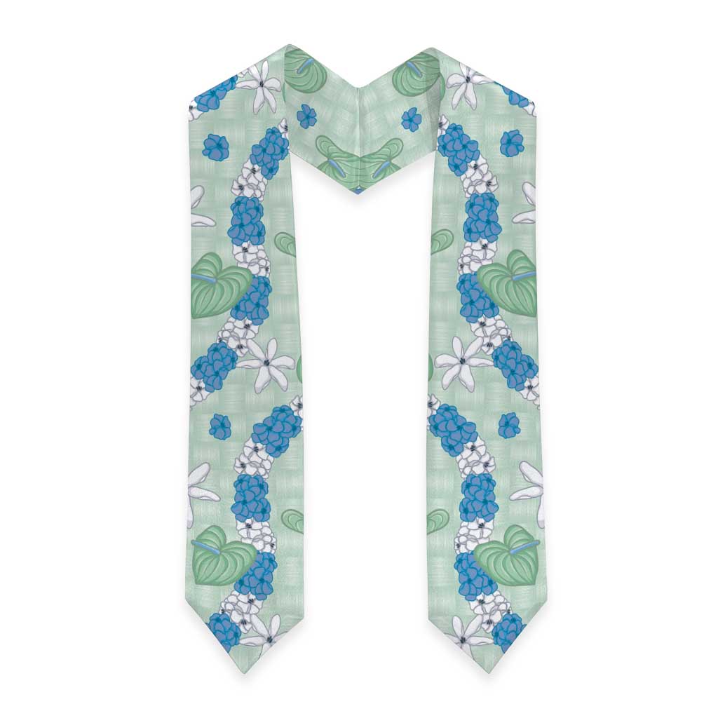 Hawaii Anthurium Tiare Pikake Lei Graduation Stole Omaomao Lauhala Art Pattern LT01 - Polynesian Pride