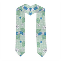 Hawaii Anthurium Tiare Pikake Lei Graduation Stole Omaomao Lauhala Art Pattern LT01 - Polynesian Pride