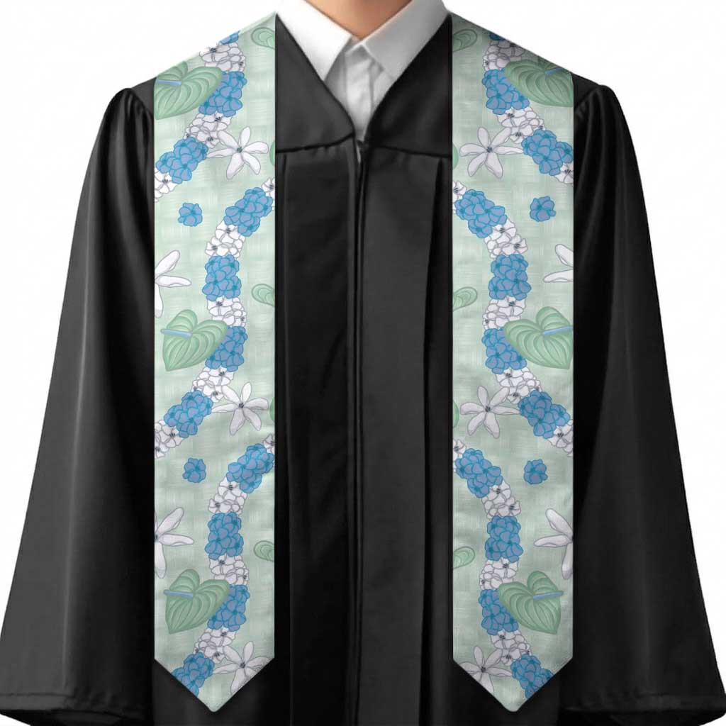 Hawaii Anthurium Tiare Pikake Lei Graduation Stole Omaomao Lauhala Art Pattern LT01 - Polynesian Pride