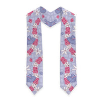 Hawaii Anthurium Tiare Pikake Lei Graduation Stole Poni Lauhala Art Pattern LT01 - Polynesian Pride