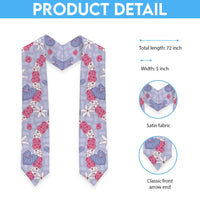 Hawaii Anthurium Tiare Pikake Lei Graduation Stole Poni Lauhala Art Pattern LT01 - Polynesian Pride