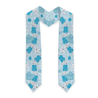 Hawaii Anthurium Tiare Pikake Lei Graduation Stole UliUli Lauhala Art Pattern LT01 - Polynesian Pride