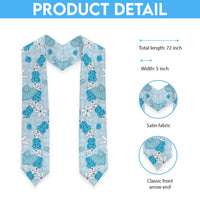 Hawaii Anthurium Tiare Pikake Lei Graduation Stole UliUli Lauhala Art Pattern LT01 - Polynesian Pride