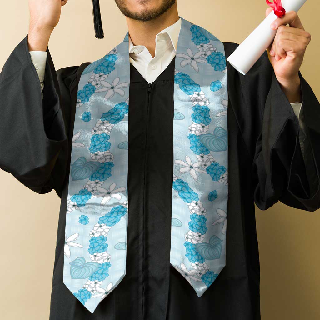 Hawaii Anthurium Tiare Pikake Lei Graduation Stole UliUli Lauhala Art Pattern LT01 - Polynesian Pride