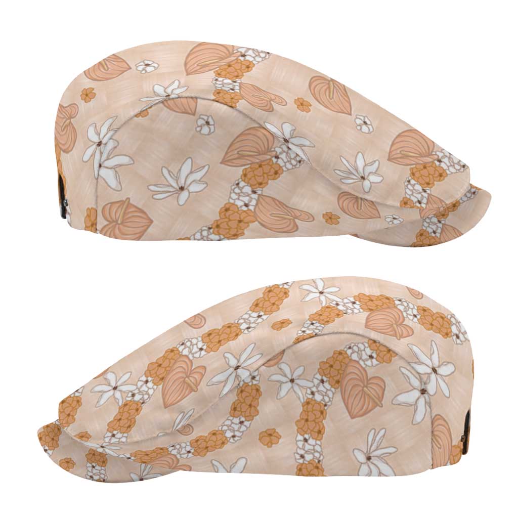 Hawaii Anthurium Tiare Pikake Lei Jeff Hat Alani Lauhala Art Pattern LT01 - Polynesian Pride