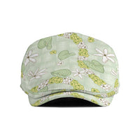 Hawaii Anthurium Tiare Pikake Lei Jeff Hat Sage Green Lauhala Art Pattern