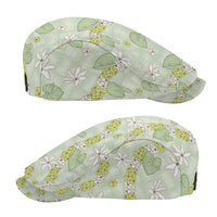 Hawaii Anthurium Tiare Pikake Lei Jeff Hat Sage Green Lauhala Art Pattern