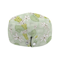 Hawaii Anthurium Tiare Pikake Lei Jeff Hat Sage Green Lauhala Art Pattern
