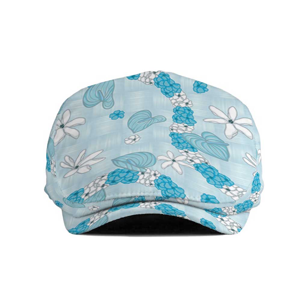 Hawaii Anthurium Tiare Pikake Lei Jeff Hat UliUli Lauhala Art Pattern