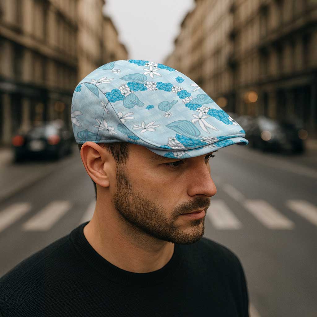 Hawaii Anthurium Tiare Pikake Lei Jeff Hat UliUli Lauhala Art Pattern LT01 - Polynesian Pride