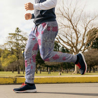 Hawaii Anthurium Tiare Pikake Lei Jogger Pants Poni Lauhala Art Pattern LT01 - Polynesian Pride