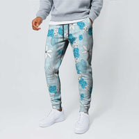 Hawaii Anthurium Tiare Pikake Lei Jogger Pants UliUli Lauhala Art Pattern LT01 - Polynesian Pride