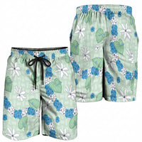 Hawaii Anthurium Tiare Pikake Lei Shorts for Men Omaomao Lauhala Art Pattern LT01 - Polynesian Pride
