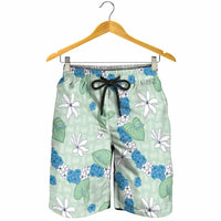 Hawaii Anthurium Tiare Pikake Lei Shorts for Men Omaomao Lauhala Art Pattern LT01 - Polynesian Pride
