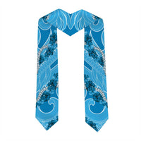 Hawaii Blue Hibiscus Pikake Lei Graduation Stole LT05 - Polynesian Pride