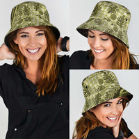 Hawaii Breadfruit Palaka Bucket Hat Omaomao Maile Lei - Polynesian Pride
