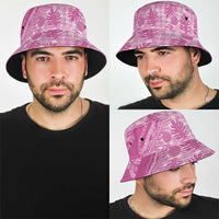 Hawaii Breadfruit Palaka Bucket Hat Omaomao Ulaula Maile Lei - Polynesian Pride