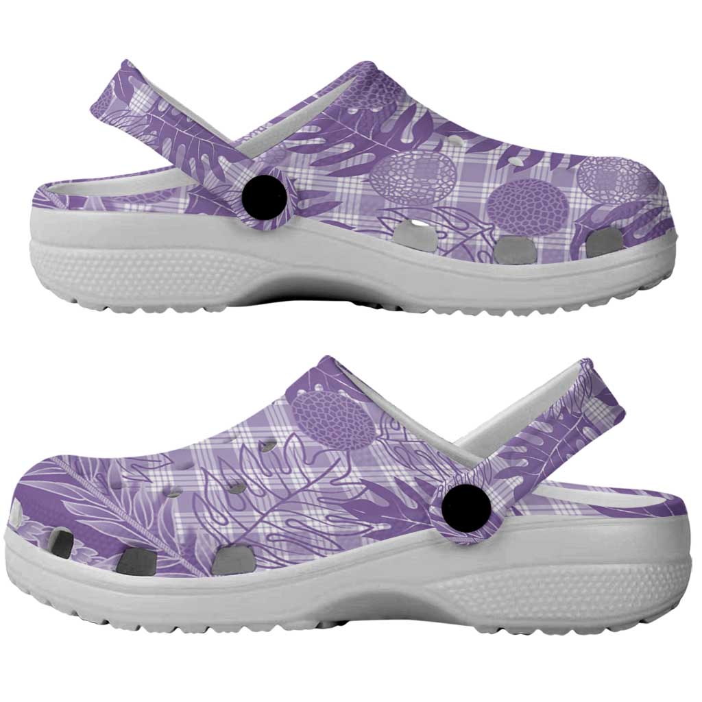 Hawaii Breadfruit Palaka Clogs Shoes Poni Maile Lei LT9 - Polynesian Pride