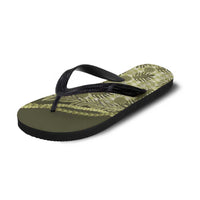 Hawaii Breadfruit Palaka Flip Flops Omaomao Maile Lei LT9 - Polynesian Pride