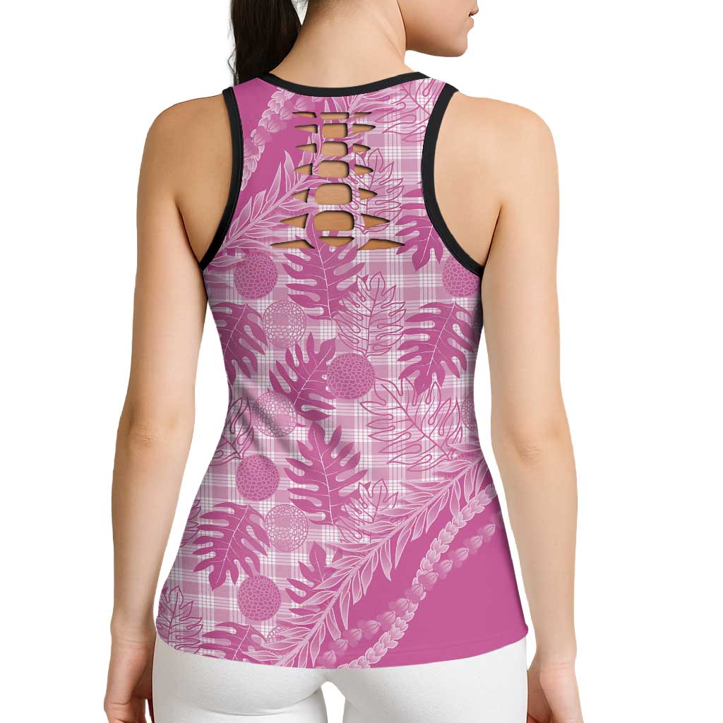 Hawaii Breadfruit Palaka Hollow Tank Top Omaomao Ulaula Maile Lei LT9 - Polynesian Pride