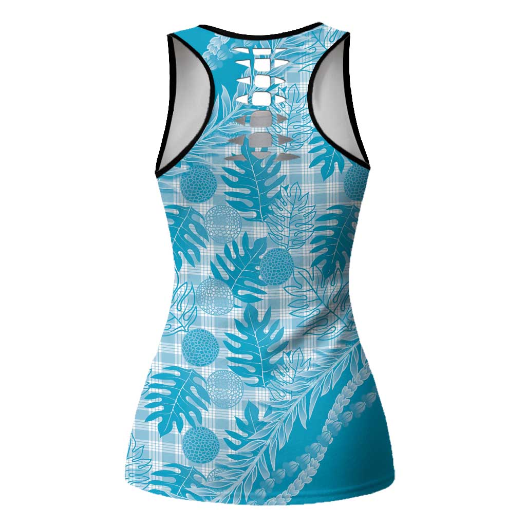 Hawaii Breadfruit Palaka Hollow Tank Top Polu Maile Lei LT9 - Polynesian Pride