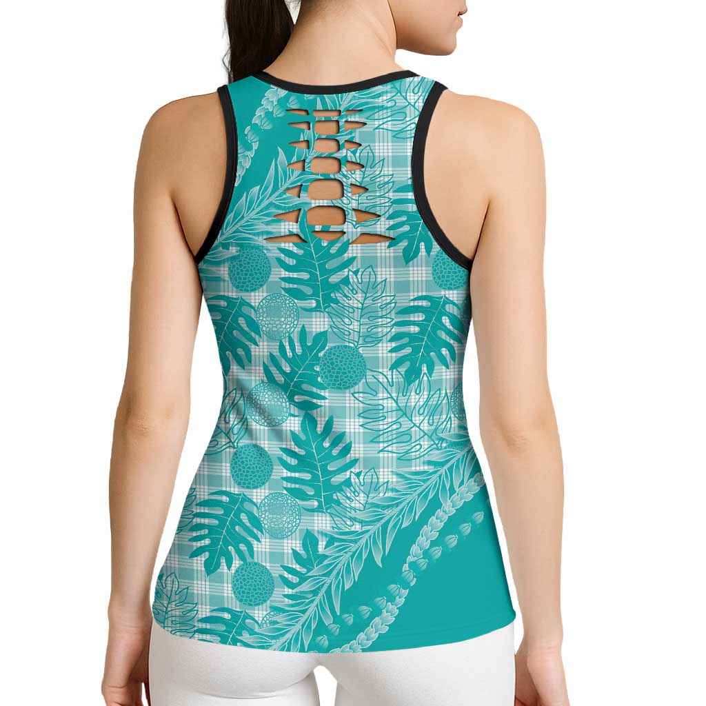 Hawaii Breadfruit Palaka Hollow Tank Top Polu Opal Maile Lei LT9 - Polynesian Pride