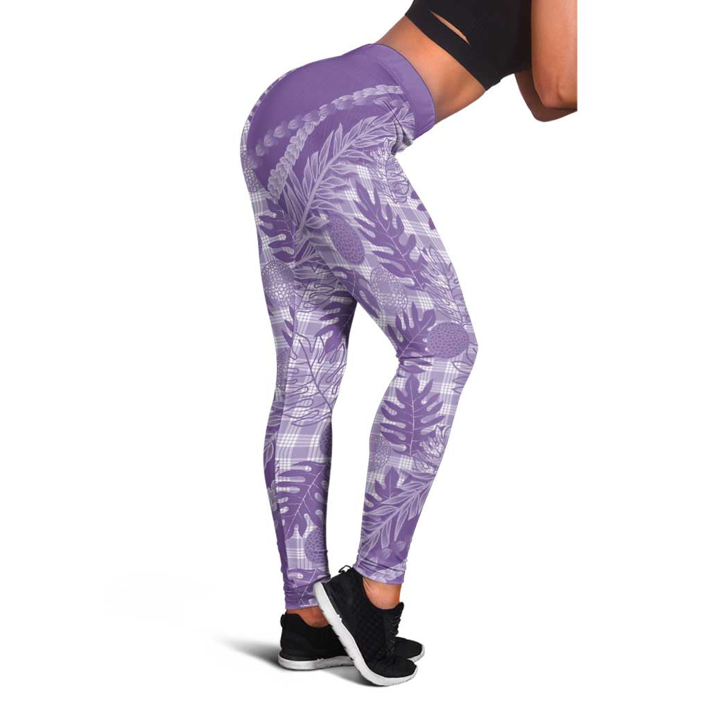 Hawaii Breadfruit Palaka Leggings Poni Maile Lei LT9 - Polynesian Pride