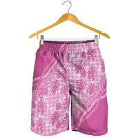 Hawaii Breadfruit Palaka Shorts for Men Omaomao Ulaula Maile Lei LT9 - Polynesian Pride