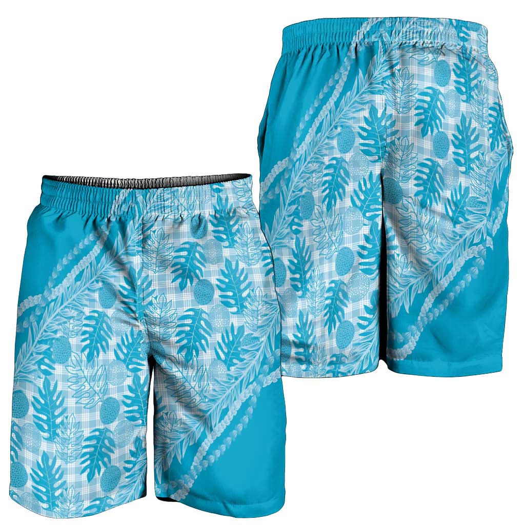 Hawaii Breadfruit Palaka Shorts for Men Polu Maile Lei LT9 - Polynesian Pride