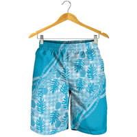 Hawaii Breadfruit Palaka Shorts for Men Polu Maile Lei LT9 - Polynesian Pride