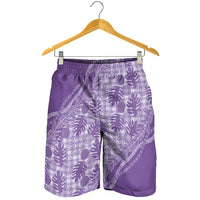 Hawaii Breadfruit Palaka Shorts for Men Poni Maile Lei LT9 - Polynesian Pride