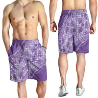 Hawaii Breadfruit Palaka Shorts for Men Poni Maile Lei LT9 - Polynesian Pride