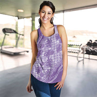 Hawaii Breadfruit Palaka Women Racerback Tank Poni Maile Lei LT9 - Polynesian Pride