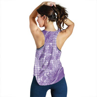 Hawaii Breadfruit Palaka Women Racerback Tank Poni Maile Lei LT9 - Polynesian Pride