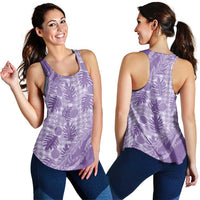 Hawaii Breadfruit Palaka Women Racerback Tank Poni Maile Lei LT9 - Polynesian Pride