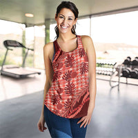 Hawaii Breadfruit Palaka Women Racerback Tank Ulaula Maile Lei LT9 - Polynesian Pride