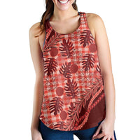 Hawaii Breadfruit Palaka Women Racerback Tank Ulaula Maile Lei LT9 - Polynesian Pride