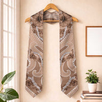 Hawaii Brown Hibiscus Pikake Lei Graduation Stole LT05 One Size Brown - Polynesian Pride