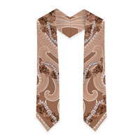 Hawaii Brown Hibiscus Pikake Lei Graduation Stole LT05 - Polynesian Pride