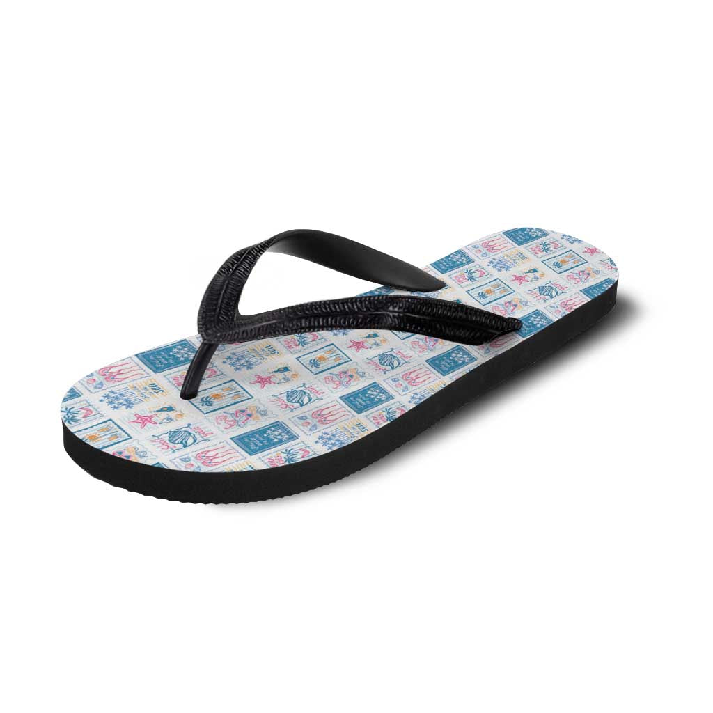 Hawaii Coastal Summer Postcard Flip Flops LT01 - Polynesian Pride
