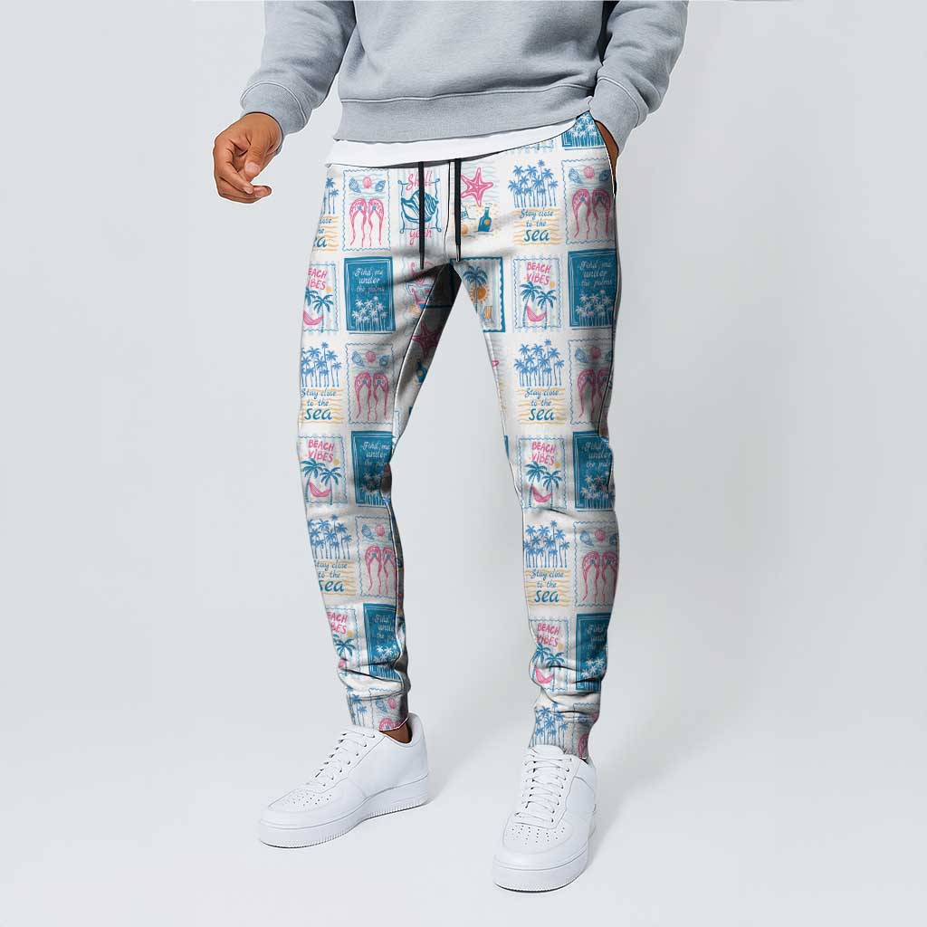 Hawaii Coastal Summer Postcard Jogger Pants