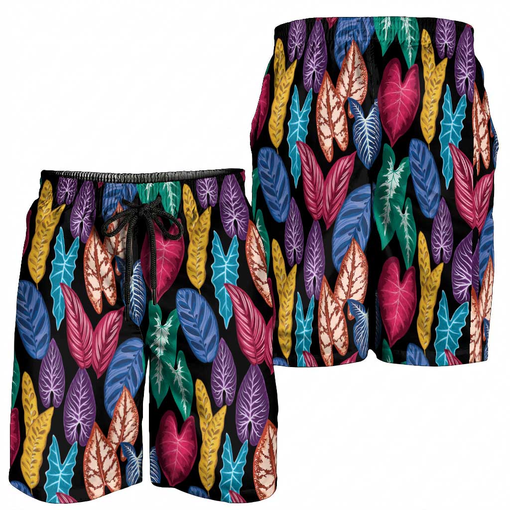 Hawaii Colorful Tropical Leaves Shorts for Men LT01 - Polynesian Pride