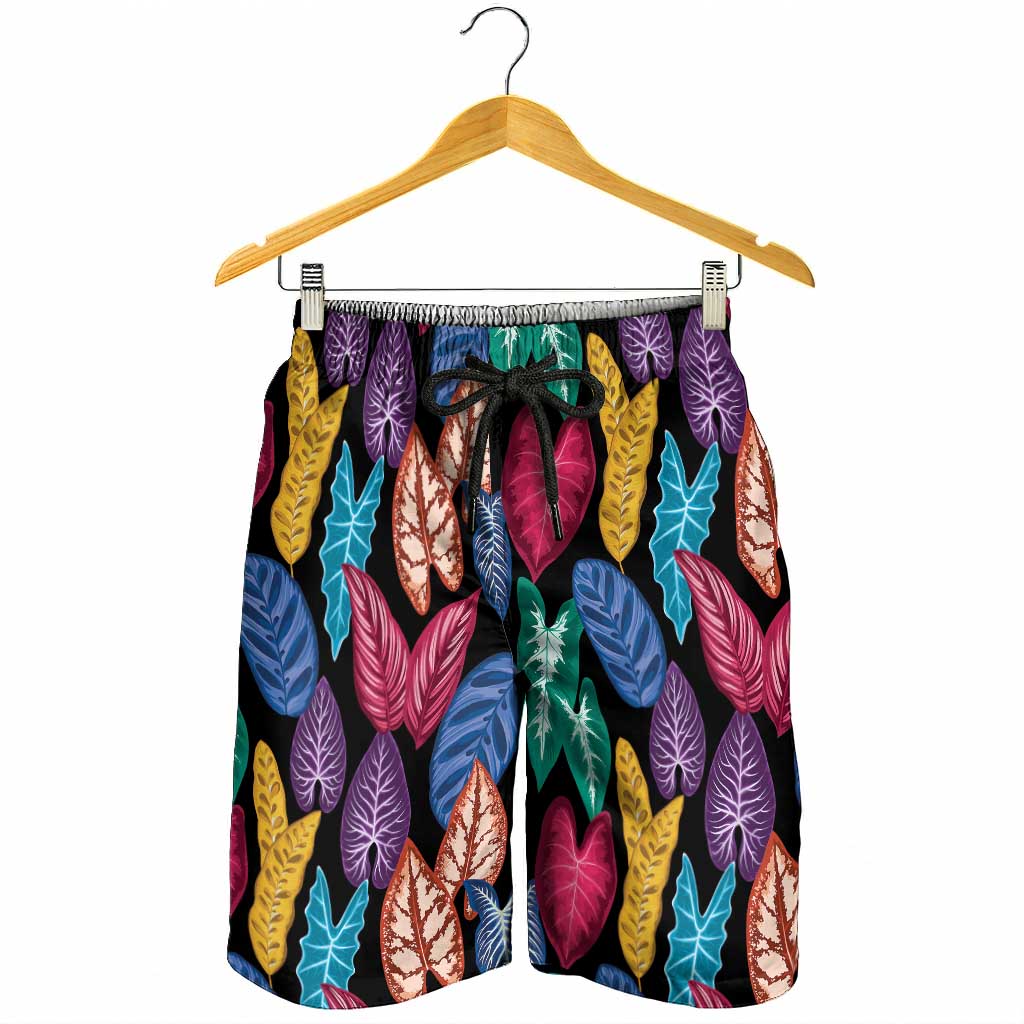 Hawaii Colorful Tropical Leaves Shorts for Men LT01 - Polynesian Pride