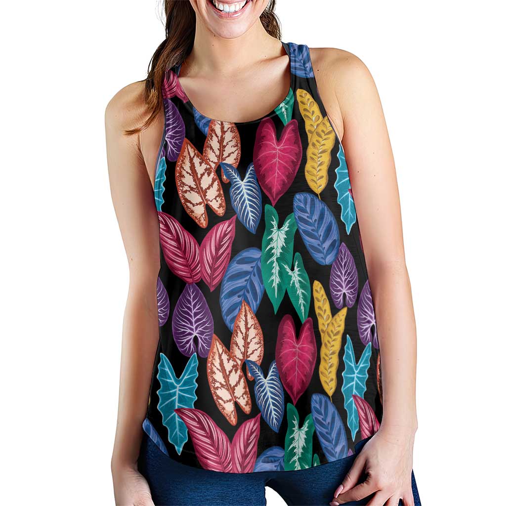 Hawaii Colorful Tropical Leaves Women Racerback Tank LT01 - Polynesian Pride