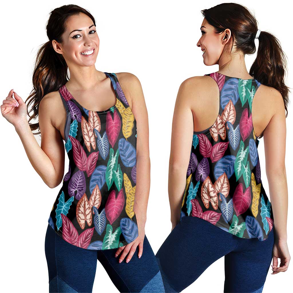 Hawaii Colorful Tropical Leaves Women Racerback Tank LT01 - Polynesian Pride