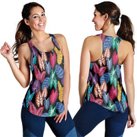 Hawaii Colorful Tropical Leaves Women Racerback Tank LT01 - Polynesian Pride