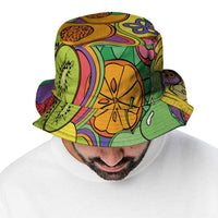 Hawaii Fruits Hippie Style Bucket Hat Vibrant Colorful LT01 - Polynesian Pride